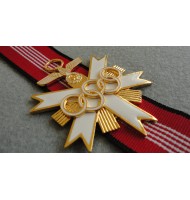 German Olympic medal 1936 - 2nd Class - ( Decoration ) - with ribbon