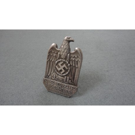 WW2 German Nürnberg Party Day Badge 1933 - Silver.